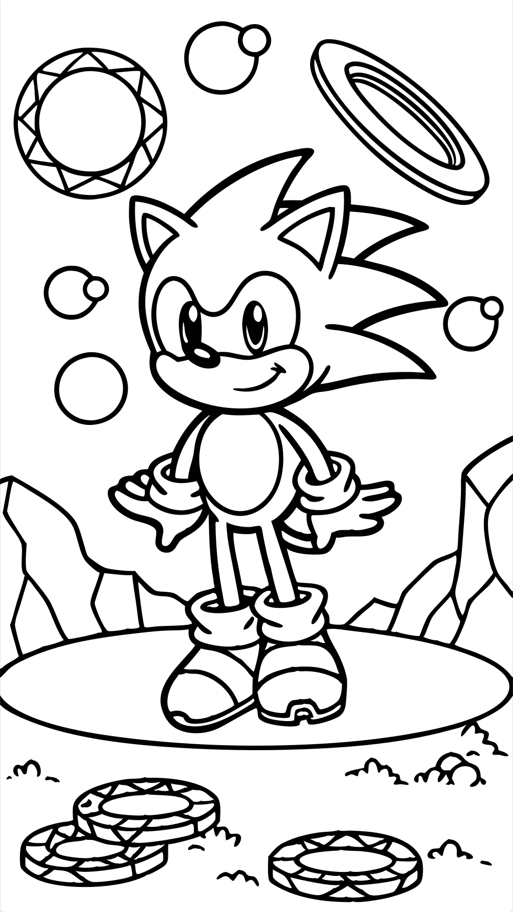 sonic coloring page